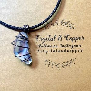 Handmade Opalite Wire Spiral Necklace - NWT